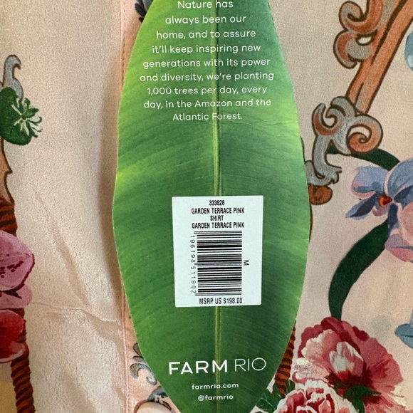 FARM Rio Pink Floral Button-Up Blouse - Picture 4 of 4